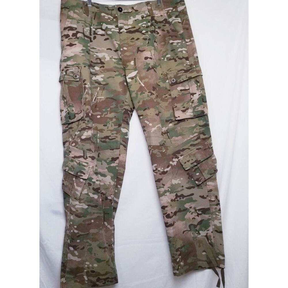 Men's Camo Cargo Pants Work Trousers Tactical Combat Outdoor 8 Pockets Size 40